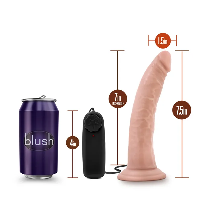 Female Sex Toys Dr Skin Dr Skin Dr Dave 7in Vibrating Cock with Suction Cup Vanilla