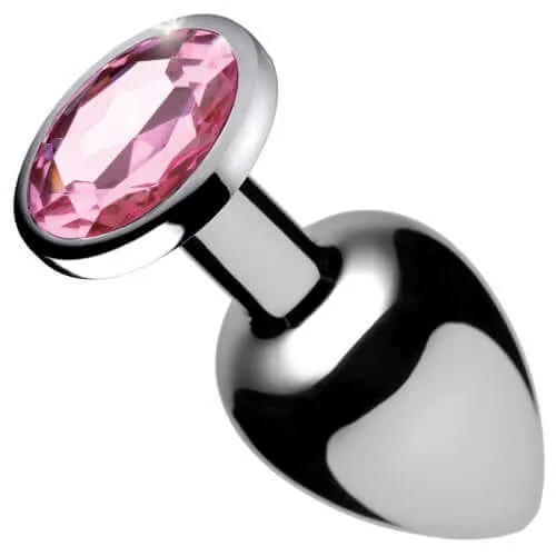 XR Brands Male Sex Toys Booty Sparks Pink Gem Medium Anal Plug XR Brands