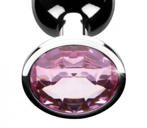 XR Brands Male Sex Toys Booty Sparks Pink Gem Medium Anal Plug XR Brands
