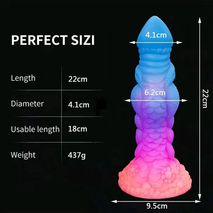 Xinghaoya Dildos 8 Inches Silicone Luminous Dragon Dildo Sex Toy