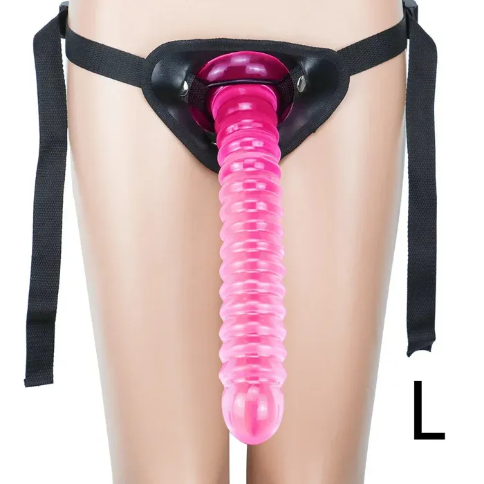 Domlust Anal Strap On Pink Dildo Anal Plug Silicone Anal Dildo Couple Sex Toys for Lesbian
