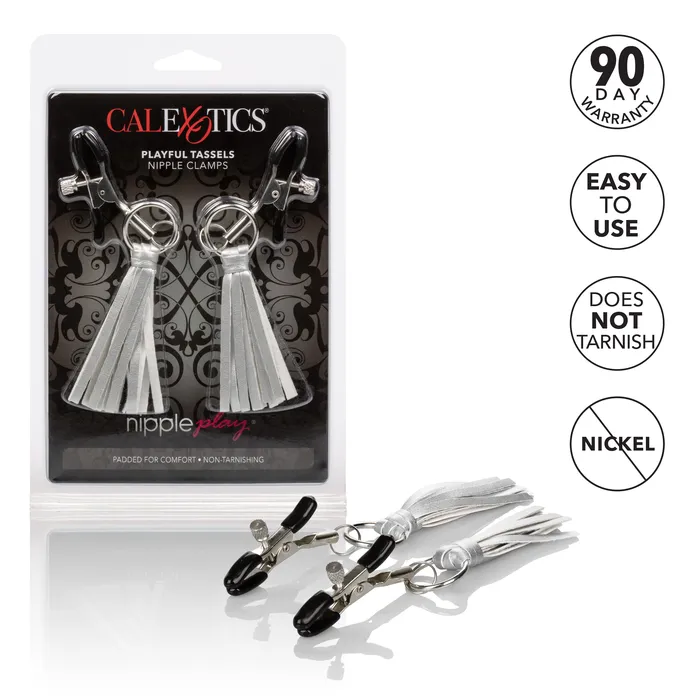 Couples CalExotics Nipple Play Playful Tassels Nipple Clamps Silver Couples CalExotics Nipple Play Playful Tassels Nipple Clamps Silver