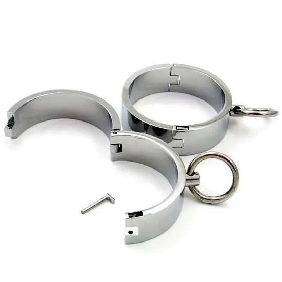 HSY 8702HS Forever My Slave Chrome Wrist Manacles Vibrators