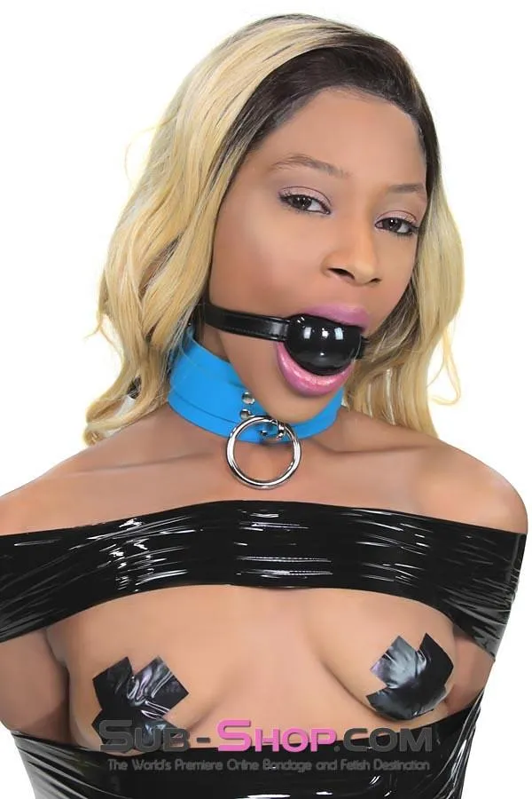 Idea Anal 4482DL Large Black Rubber Ballgag on Black Strap