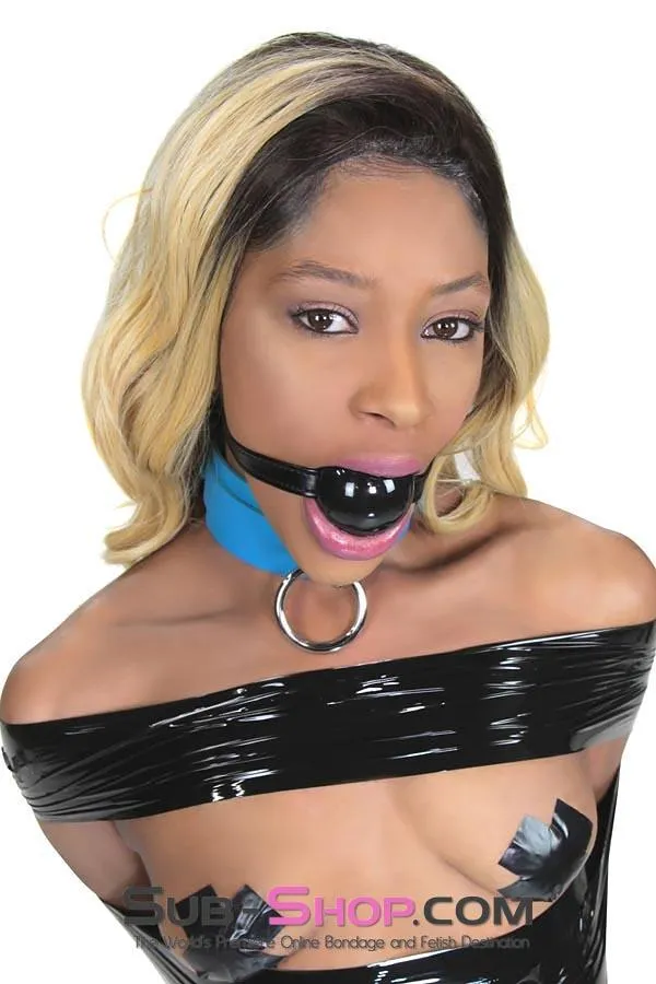 Idea Anal 4482DL Large Black Rubber Ballgag on Black Strap
