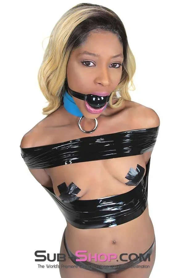 Idea Anal 4482DL Large Black Rubber Ballgag on Black Strap