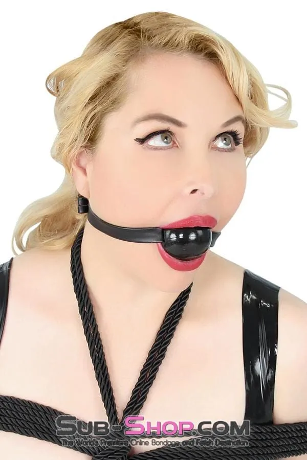 Idea Anal 4482DL Large Black Rubber Ballgag on Black Strap