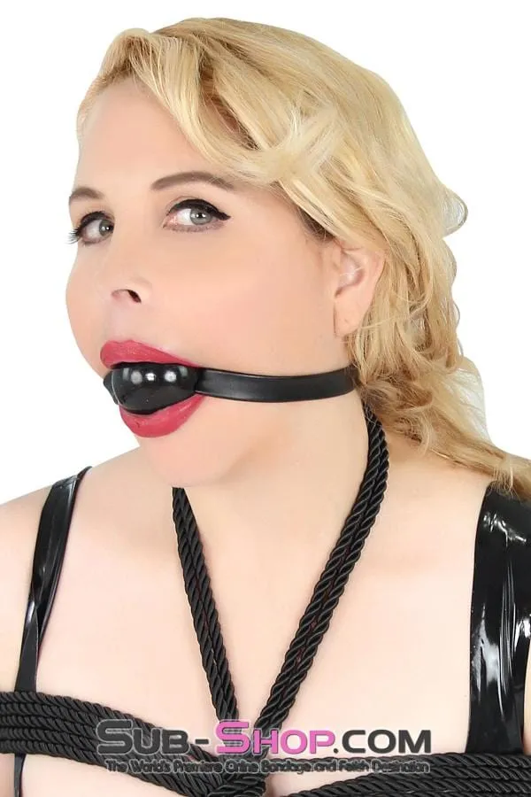 Idea Anal 4482DL Large Black Rubber Ballgag on Black Strap
