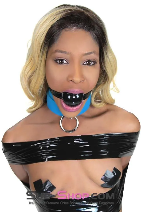 Idea Anal 4482DL Large Black Rubber Ballgag on Black Strap