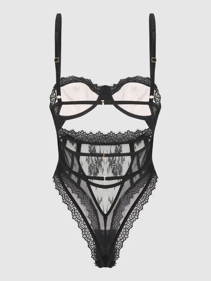 Couples Fredericks Of Hollywood Rosalind Satin Lace Underwire Teddy Couples Fredericks Of Hollywood Rosalind Satin Lace Underwire Teddy