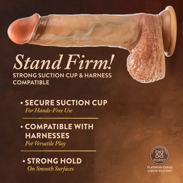 Blush Female Sex Toys Raphael Ultra Realistic 95 Inch Silicone Dildo with Sliding Foreskin Caramel