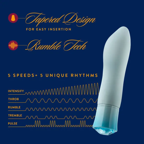 Female Sex Toys Blush Oh My Gem Ardor Aquamarine Warming Internal External Tapered Vibrator