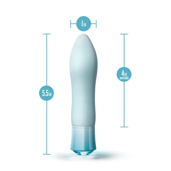 Female Sex Toys Blush Oh My Gem Ardor Aquamarine Warming Internal External Tapered Vibrator