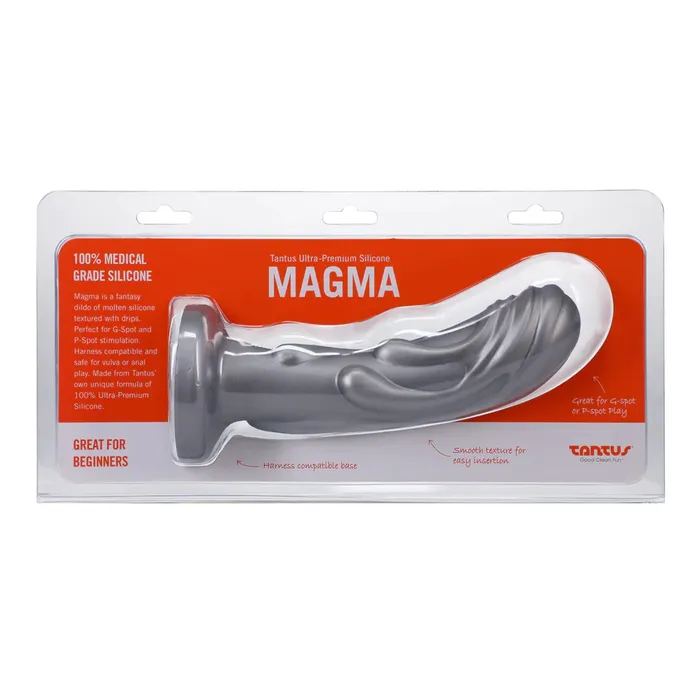 Female Sex Toys Tantus Tantus Magma 7 Silicone Fantasy Dildo Silver