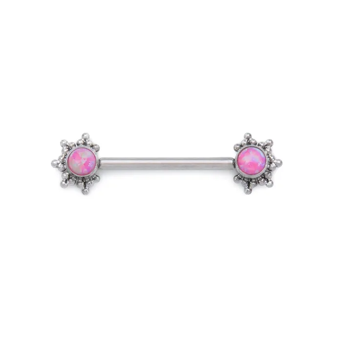 Tilum 14g 58 Micron Bead Cluster Titanium Opal Nipple Barbell Price Per 1 Tilum Nipple Clitoral Toys