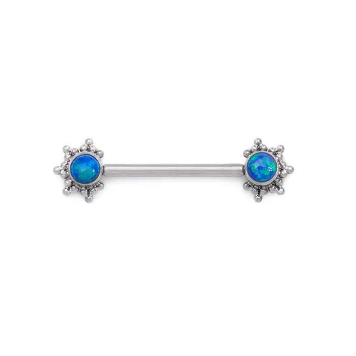 Tilum 14g 58 Micron Bead Cluster Titanium Opal Nipple Barbell Price Per 1 Tilum Nipple Clitoral Toys
