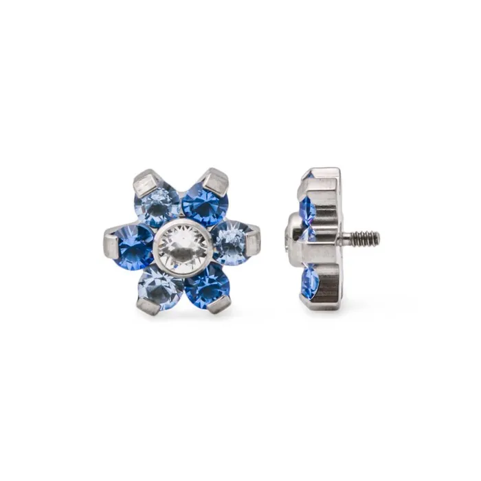 Tilum Male Sex Toys Tilum 18g16g Internally Threaded Titanium Jewel Flower Top with Crystal Center Choose Petal Jewel Color Price Per 1 Tilum Male Sex Toys Tilum 18g16g Internally Threaded Titanium Jewel Flower Top with Crystal Center Choose Petal Jewel Color Price Per 1