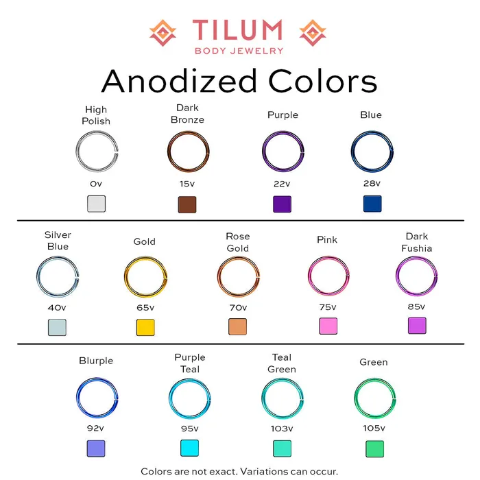 Tilum Male Sex Toys Tilum 18g16g Internally Threaded Titanium Jewel Flower Top with Crystal Center Choose Petal Jewel Color Price Per 1