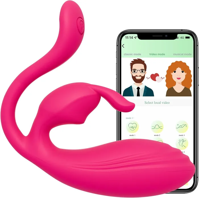 Amovibe Female Sex Toys App Clitoral Vibrator with Dual motors