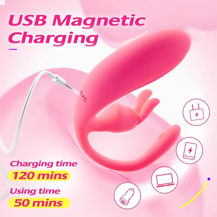Amovibe Female Sex Toys App Clitoral Vibrator with Dual motors