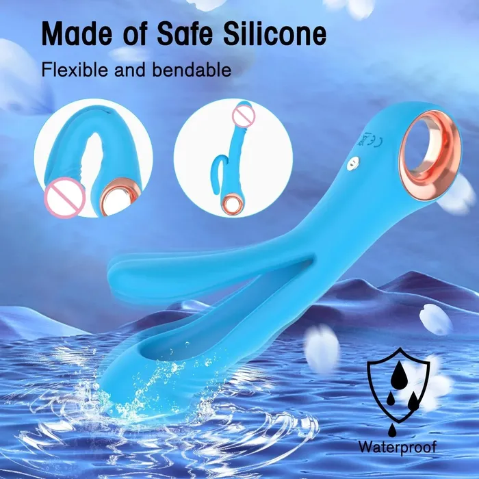 Amovibe Female Sex Toys Flexible Clitoral and GSpot Vibrator Powerful Anal Nipple Stimulation for Women