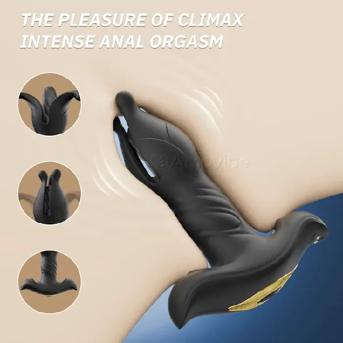Amovibe RemoteControlled Expanding Anal Plug with 9 Vibration Modes Male Sex Toys Amovibe RemoteControlled Expanding Anal Plug with 9 Vibration Modes Male Sex Toys