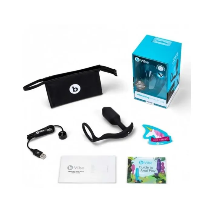 Anal bVibe Vibrating Snug Tug Medium Black Fairvillacom