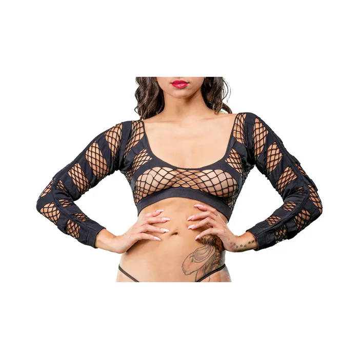 Anal Fairvillacom Black Stripes Crotchless Legging