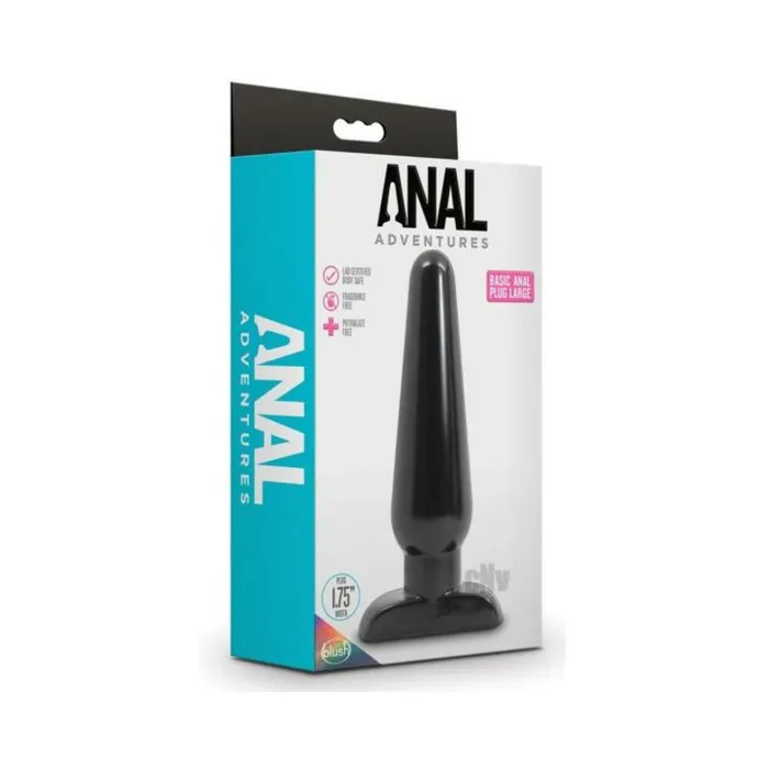Anal Fairvillacom Blush Anal Adventures Basic Anal Plug Large Black