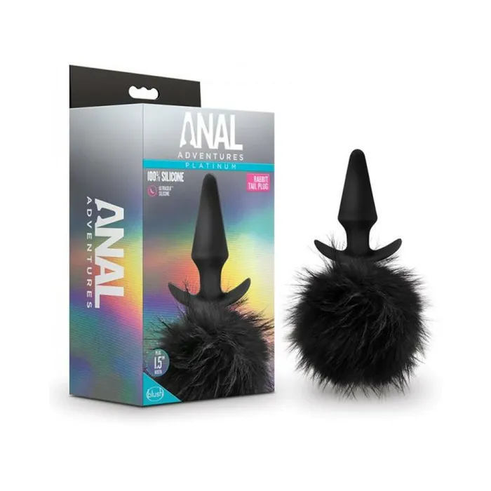 Anal Fairvillacom Blush Anal Adventures Platinum Rabbit Tail Plug Black