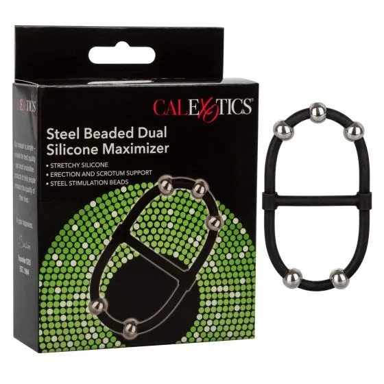 Anal Fairvillacom Steel Beaded Dual Silicone Maximizer Black