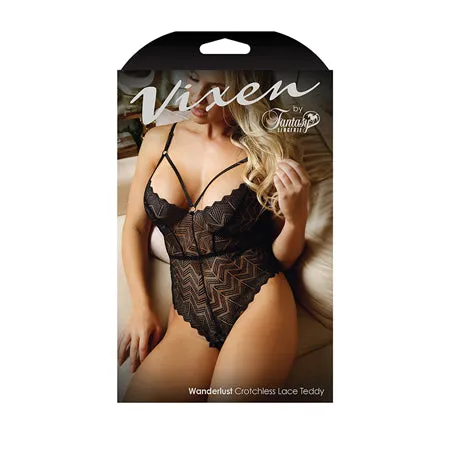 Anal Fairvillacom Vixen Chevron Lace Teddy Black LXL