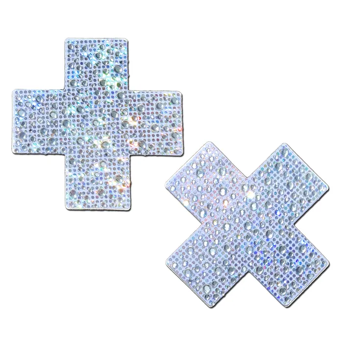 Anal Pastease Crystal Crosses White Fairvillacom