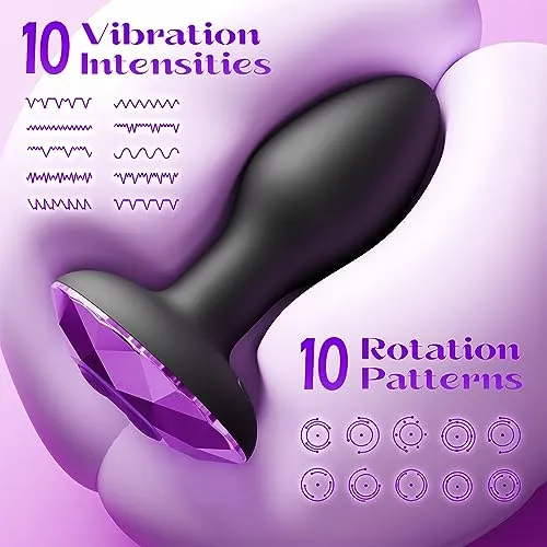 Anal Plug with Rotating Vibration Settings Amovibe Male Sex Toys