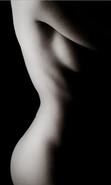 Anal ShhhOb Black white female profile on black background Simple elegant and subtle