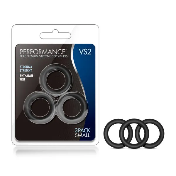 Anal ShhhWndsr Performance VS2 Pure Premium Silicone Cockrings Black