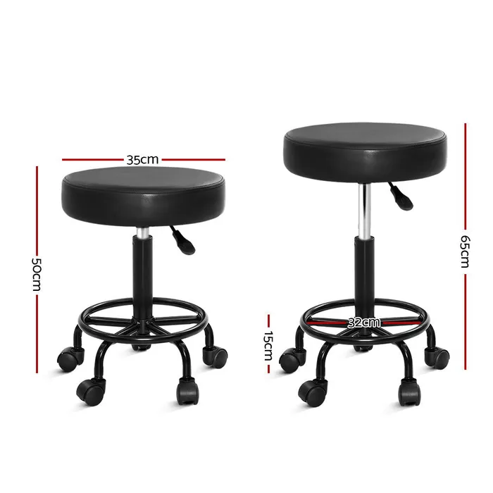 Artiss round salon style swivel chair on castors with hydraulic lift ShhhSof Female Sex Toys