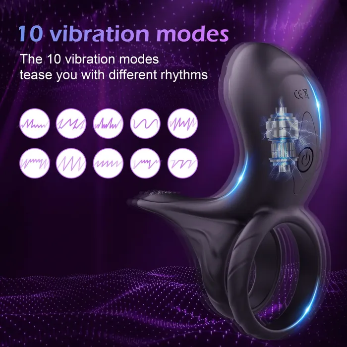 Aurora Vibrating Penis Ring KERERO Male Sex Toys