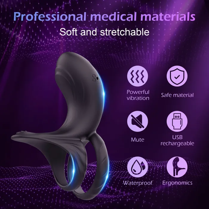 Aurora Vibrating Penis Ring KERERO Male Sex Toys