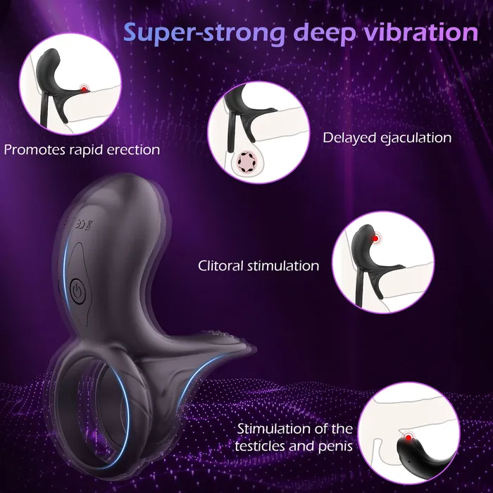 Aurora Vibrating Penis Ring KERERO Male Sex Toys