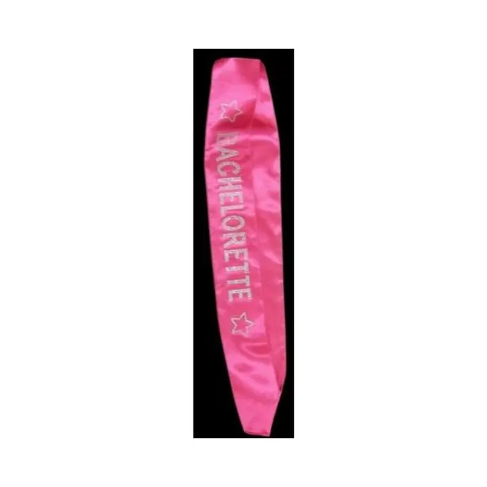 Bachelorette Sash wCrystals Hot Pink Fairvillacom Vibrators