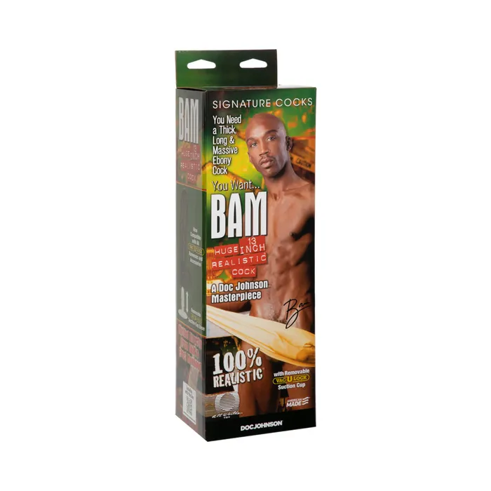 Bam Huge Realistic Cock 13 Inch Brown Fairvillacom Dildos