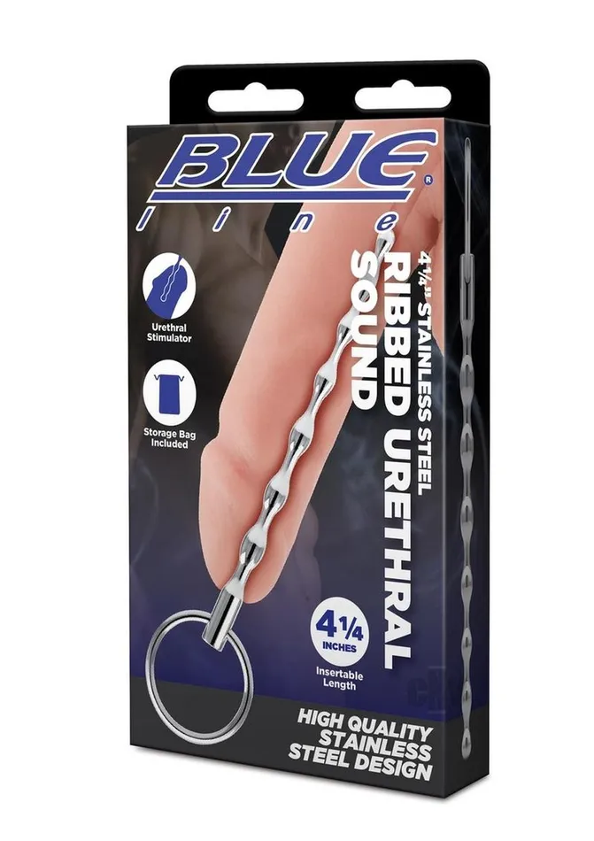 Blueline Steel Rib Urethral Sound 425 Fairvillacom Male Sex Toys