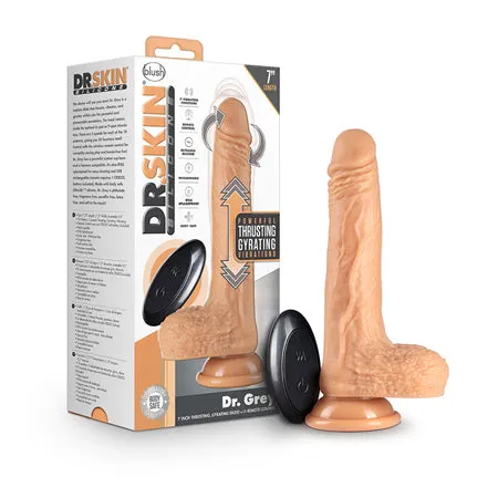 Blush Dr Skin Silicone Dr Grey 7 Thrusting Dildo Vanilla Fairvillacom Dildos