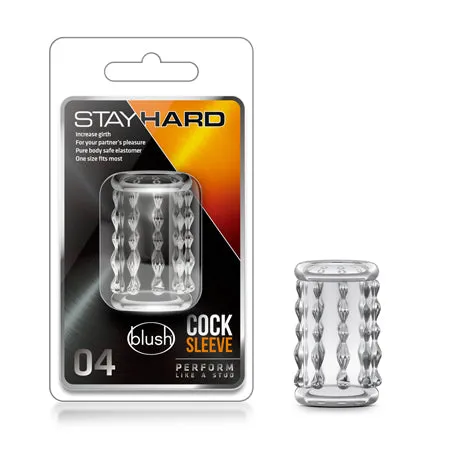 Blush Stay Hard Cock Sleeve 04 Clear Stay Hard Dildos