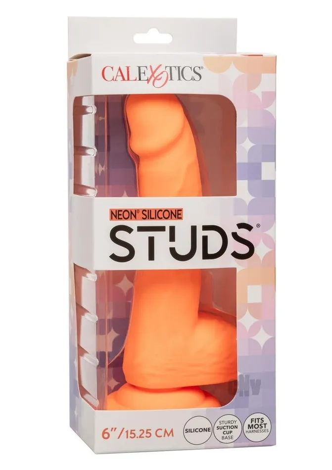 California Exotic Novelties Llc Neon Silicone Studs 6 Dildo Orange Dildos