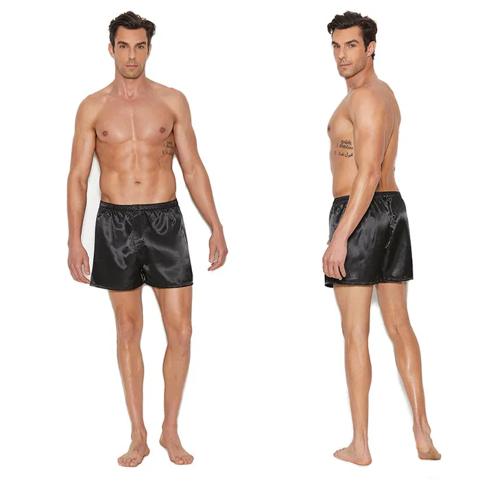 Charmeuse Satin Unisex Boxer ShortBlack Large Fairvillacom Anal
