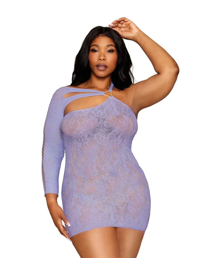 Couples ASYMMETRICAL CHEMISE W LACE PATTERN HYDRANGEA QS Fairvillacom