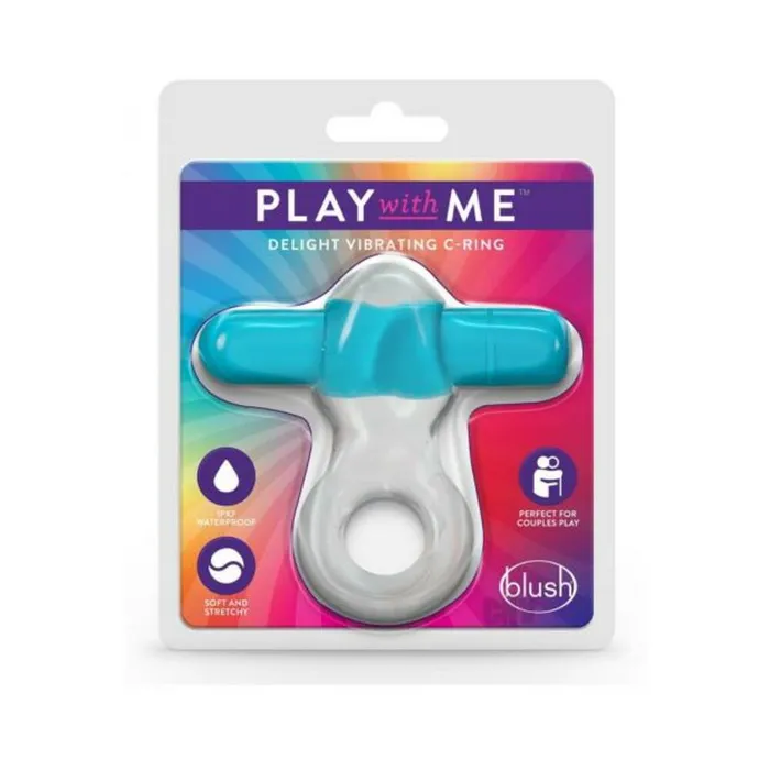 Couples Fairvillacom Blush Play with Me Delight Vibrating C Ring Blue