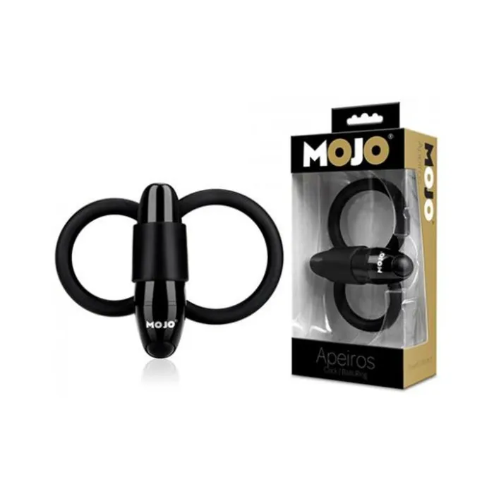 Couples Fairvillacom Mojo Apeiros 7 Function Vibrating Cock Balls Ring Black